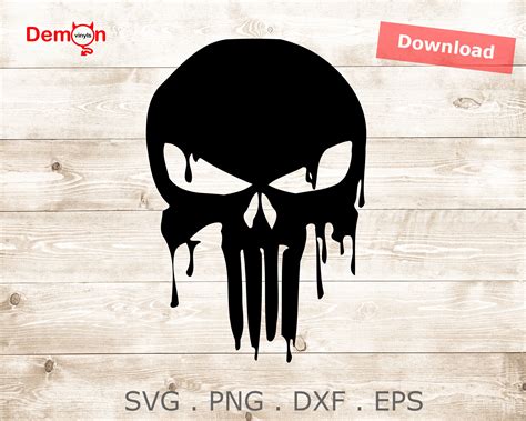 Punisher Blood Grunge Svg Eps Png Dxf Vektor Schneiden Dateien Etsy