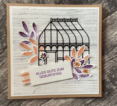 Kürbisgelb Brombeermousse Holzverliebt Kraftpapier Garden Greenhouse Stampin Up