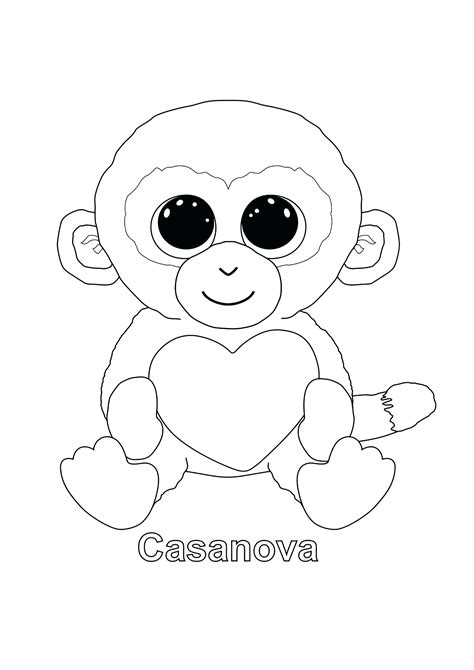 Desenhos para colorir para crianças de beanie boo Beanie Boo