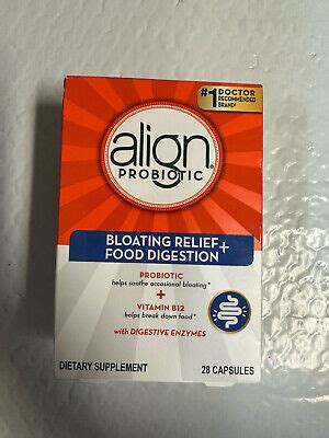 Align Probiotic Bloating Relief Food Digestion 28 Ct Exp 01 25 6773