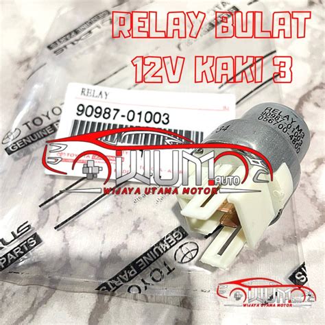 Jual New Relay Bulat 12V Kaki 3 Universal Kijang Hiace Starlet Hdj