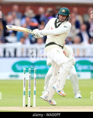 Australia S Usman Khawaja Bats During Play On The Third Day Of The