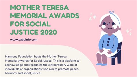 Mother Teresa Memorial Awards for Social Justice 2020