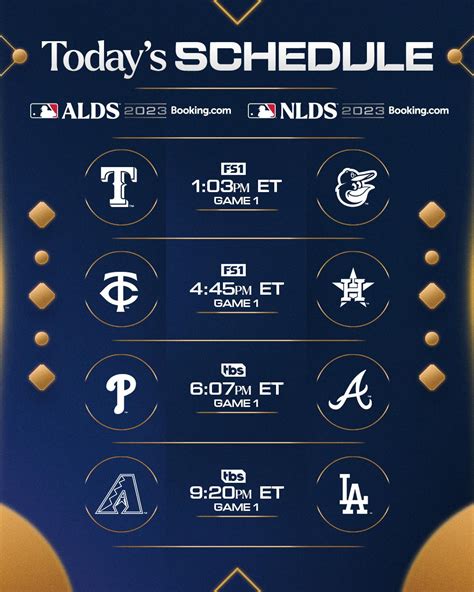 Todays Game 1 Division Series Schedule Rmlb