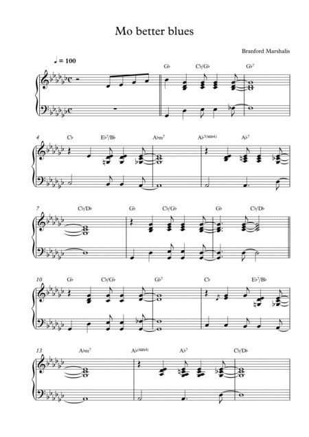 Mo Better Blues By Keith Follese Piano Solo Digital Sheet Music