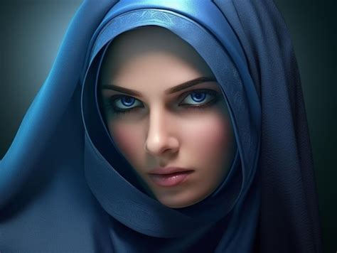 Premium Ai Image Muslim Girl Portrait