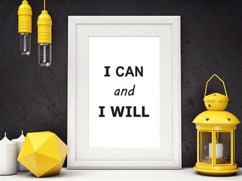 I Can and I Will Motivational Poster Fitness Motivation Typography ...