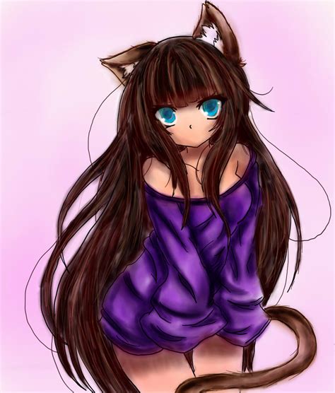 Neko Girl By Ifangelsbegintobreak On Deviantart