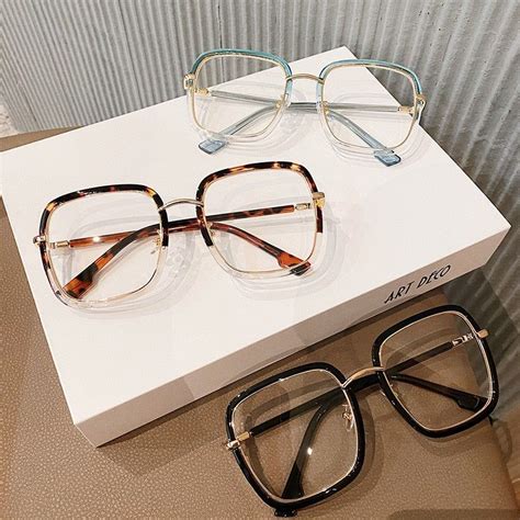 Oversized Clear Square Glasses Women Fashion Glasses Frames in 2024 ...