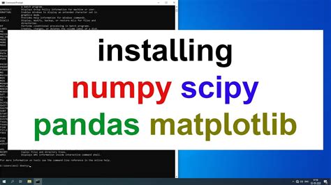 How To Install Numpy Scipy Pandas Matplotlib Libraries For Python In