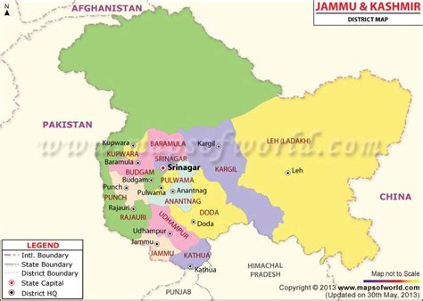 jammu  kashmir district map ping