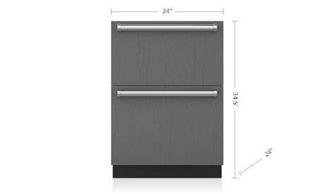 Sub Zero 24 Designer Freezer Drawers With Ice Maker Panel Ready Id