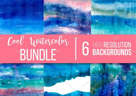 Cool Watercolor Textures Bundle Textures Creative Market