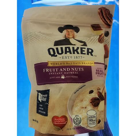 Quaker Instant Oatmeal Fruits And Nuts 350g Shopee Philippines