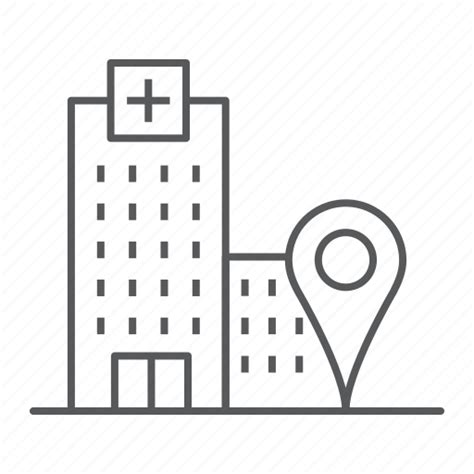 Hospital, location, navigation, building, map, medicine icon - Download ...