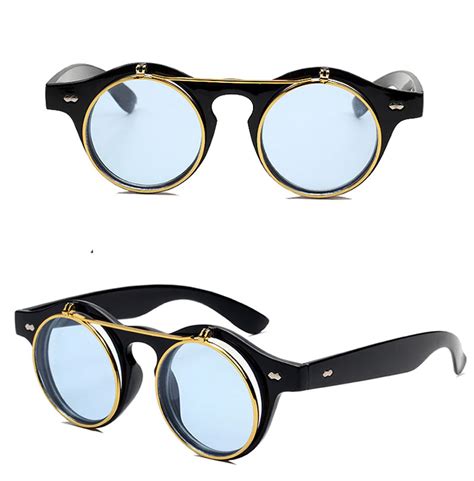 Steampunk Vintage Retro Flip Up Clam Shell Sunglasses Rebelsmarket