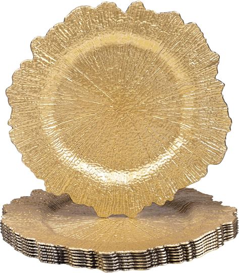 Amazon Maoname Gold Charger Plates Set Of Round Reef