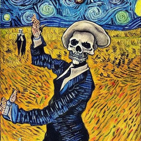 Stabilityai Stable Diffusion Danse Macabre In The Style Of Van Gogh