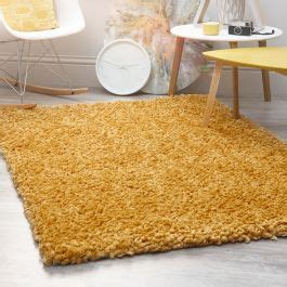 Buy Online Portland Ochre Plain Shaggy Rug Therugshopuk