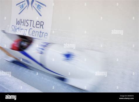 Bobsleigh Whistler Sliding Center Stock Photo - Alamy