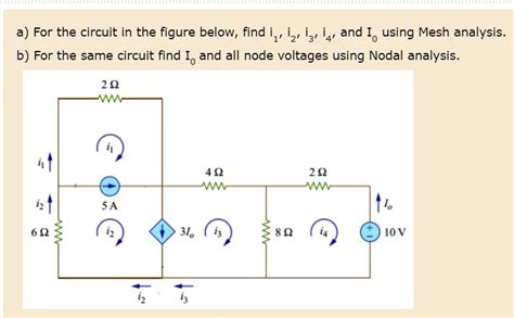 Solved A For The Circuit In The Figure Below Find I1 I2 I3 I4