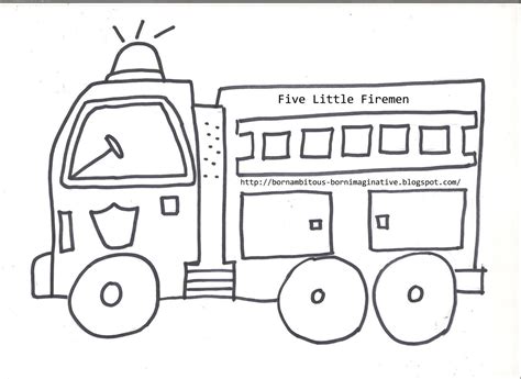 30 Fire Truck Template Printable