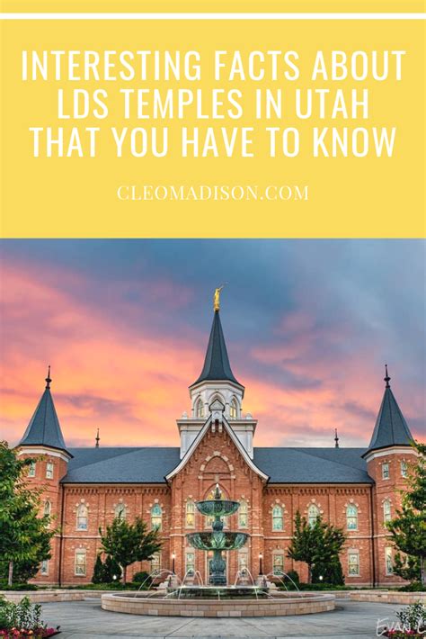 Interesting Facts About Lds Temples In Utah Artofit