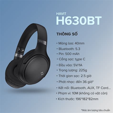 Tai Nghe Bluetooth Headphone Havit H630bt Driver 40mm Bt 53 Gập