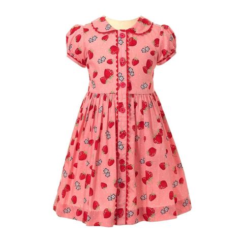 Strawberry Button Front Dress Strawberry Print Dress Strawberry