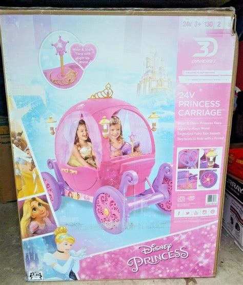 24v Disney Princess Carriage Ride On Toy Girls Kids Electric Battery