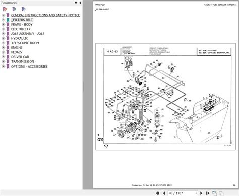 Manitou Telehandler Mlt Turbo Parts Catalog Auto Repair