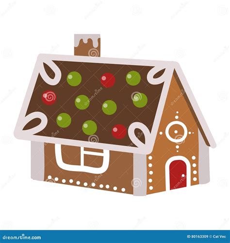 Vector Illustration Of A Gingerbread House Stock Vector Illustration