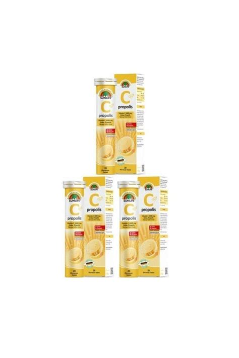 Sunlife Propolis Vitamin C Mg Zinc Efervesan Tablet X Adet