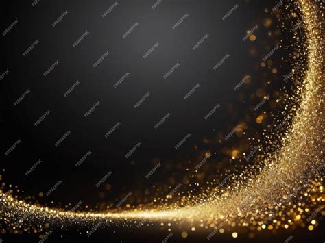 Premium Photo | Gold background on dark background glitter lights