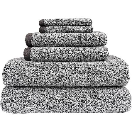 Amazon Everplush Diamond Jacquard Bath Towel Set 6 Piece Pale