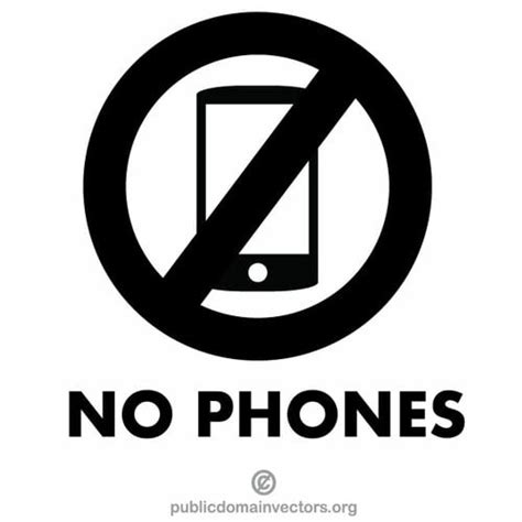 No Phones In This Area Sign Public Domain Vectors