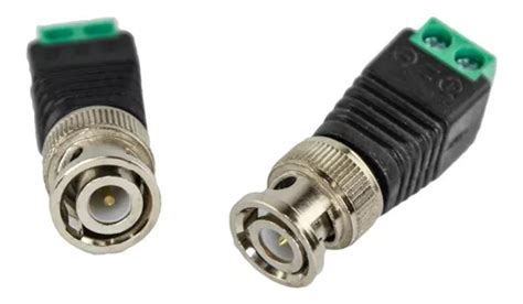 Conector Ficha Bnc Macho A Bornera Cctv Plug Balun X Htec