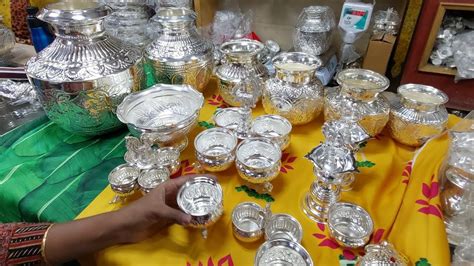 Chickpet Rajamarket Wholesale German Silver Pooja Articles Latest