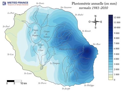 Pluviom Trie Annuelle En Mm Normales Source M T O