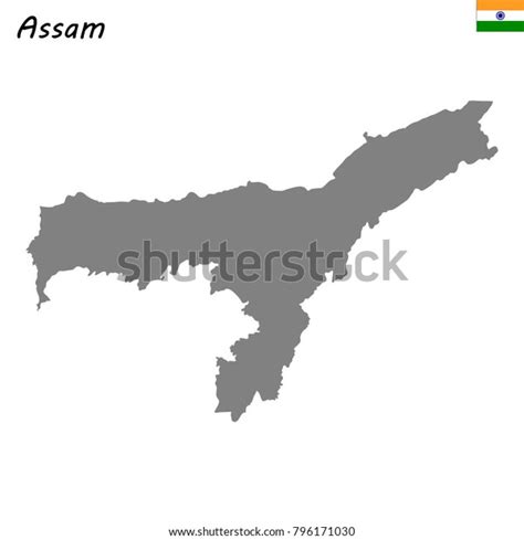 High Quality Map Assam State India Stock Vector Royalty Free 796171030 Shutterstock