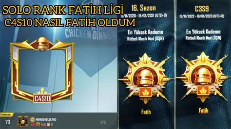 SOLO RANK FATİH LİGİ AVRUPA SIRA 124 YENİ SEZON HAZIRLIK