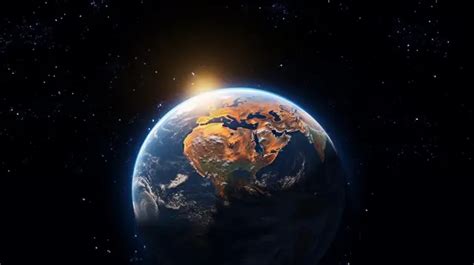 D Rendering Of Planet Earth Floating In Space Background Earth Space