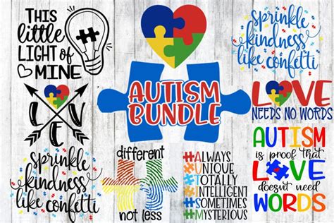 Autism Bundle Designs Autism Awareness Svg Png Eps