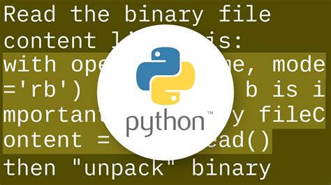 Reading A Binary File With Python YouTube