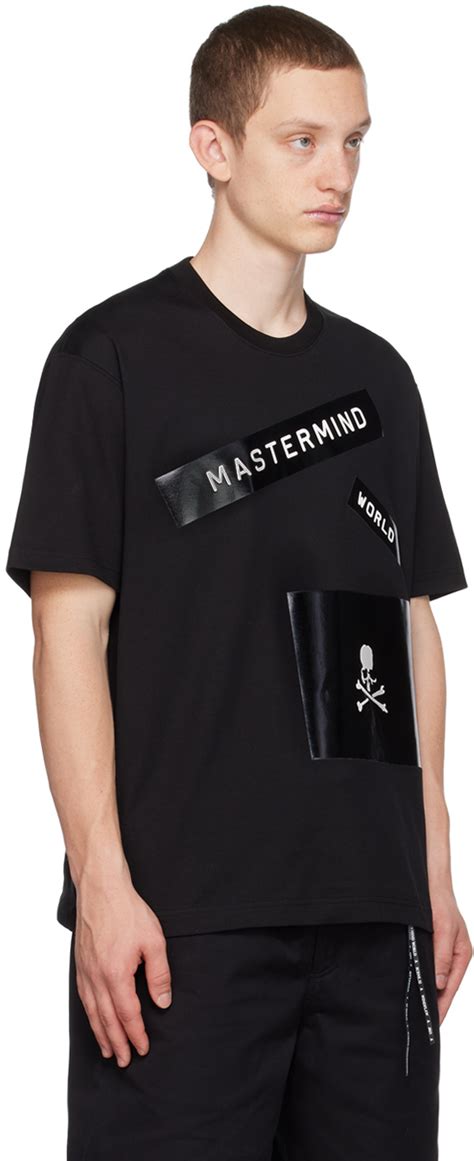 MASTERMIND WORLD Black Bonded T Shirt MASTERMIND WORLD