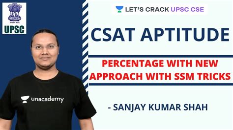 Percentage With Pyqs With Ssm Tricks Csat Aptitude Crack Upsc Cseias 2020 Sanjay Sir