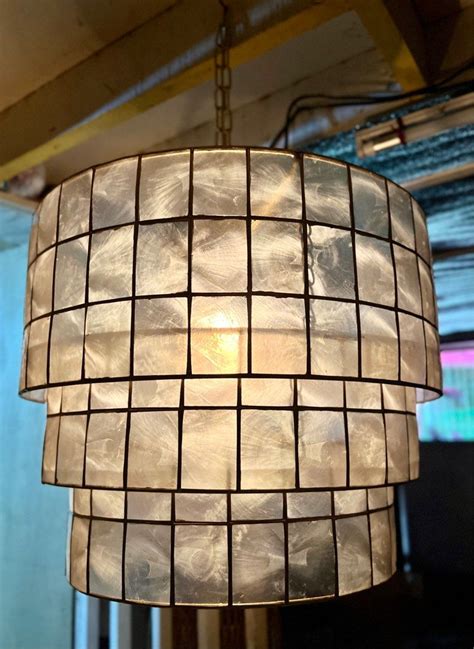 Capiz Pendant Light Lamp Lantern Furniture Home Living Lighting