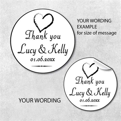 Thank You Wedding Stickers