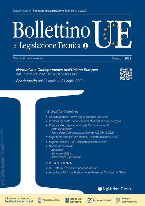 Bollettino Di Legislazione Tecnica Ue N Bollettino Di