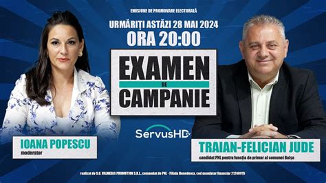 Examen De Campanie Traian Felician Jude Candidat Pnl Pentru Func Ia